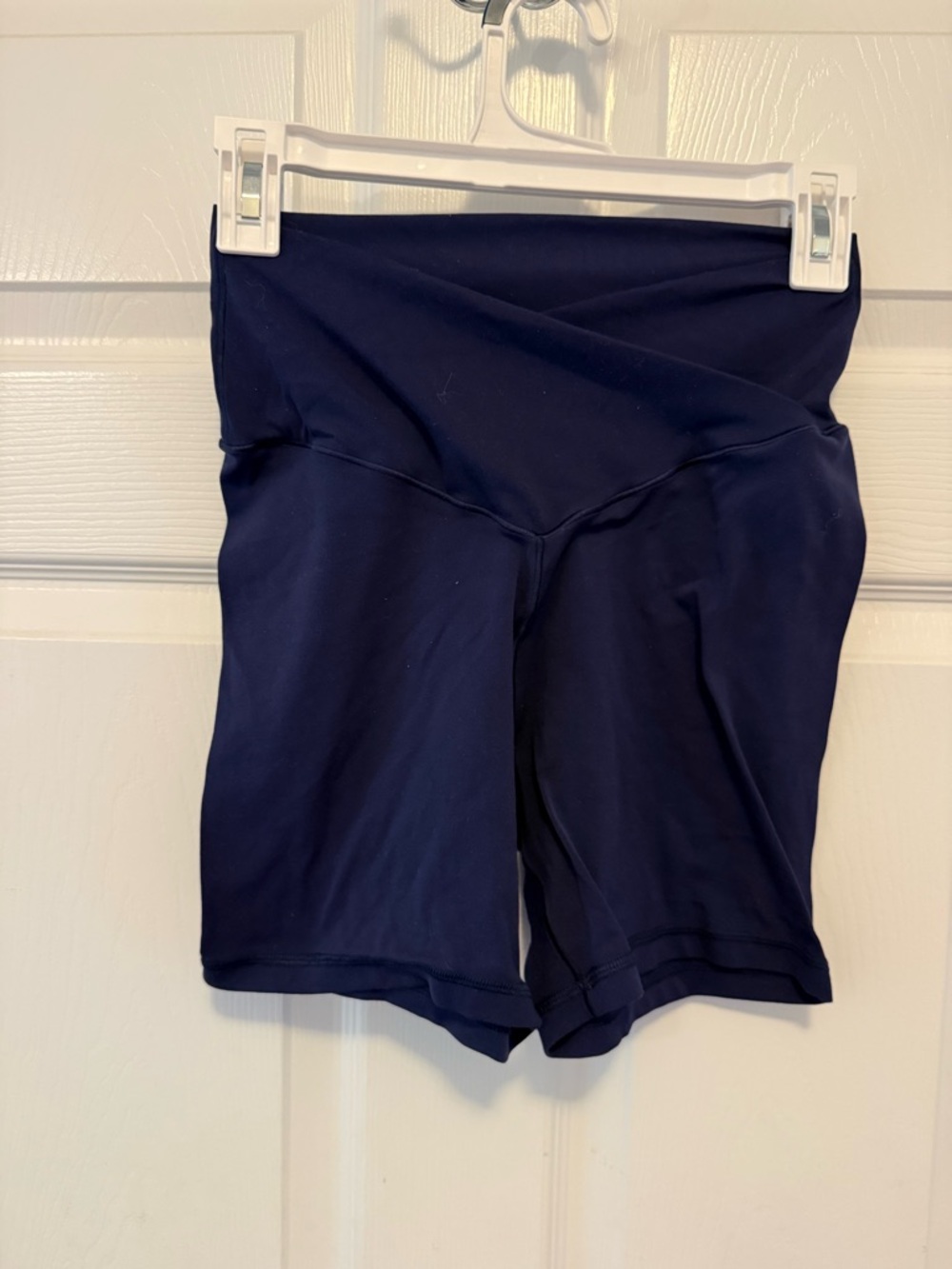 aerie Navy Cross-Front Bike Shorts